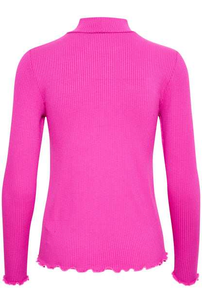 Kaffe Clothing KAdrew Turtleneck T-shirt Fuchsia Red