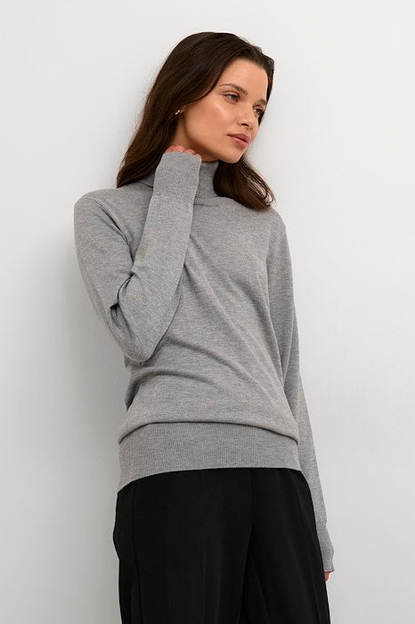 Kaffe Clothing Astrid Roll Neck Grey Melange