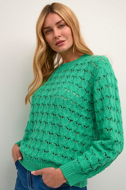 Kaffe Clothing KAelena Knit Pullover Gumdrop Green
