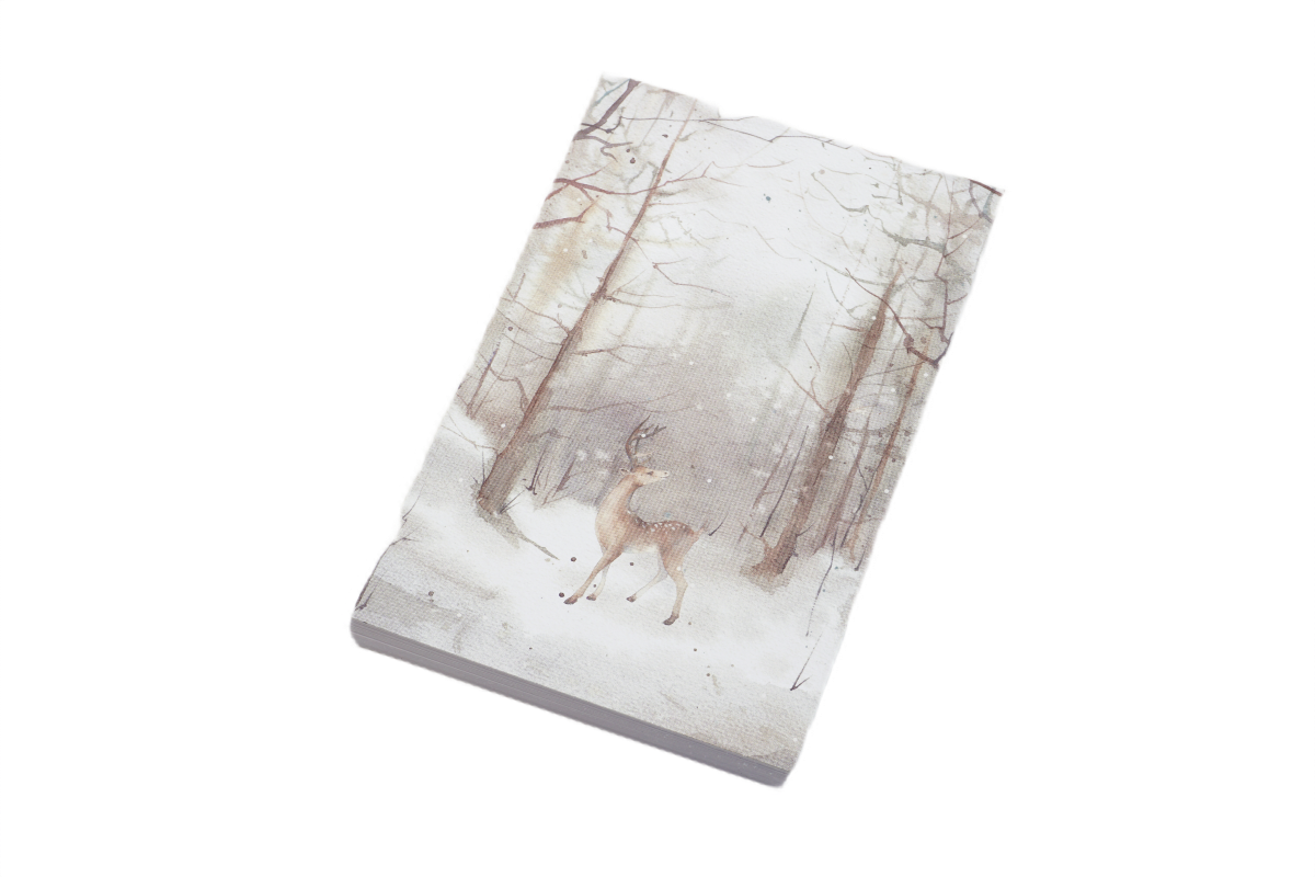 Kort "Reinsdyr i skog" 10x15 cm