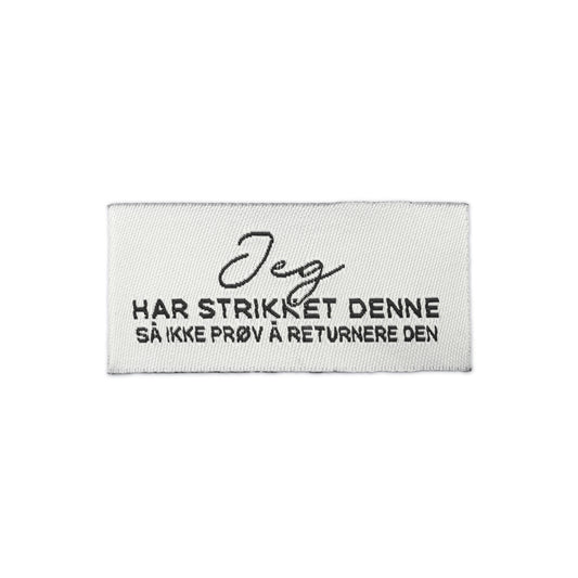Symerke "Jeg har strikket denne"