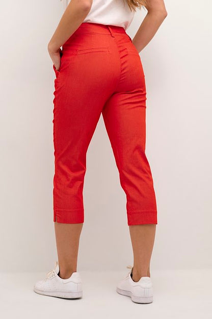 Kaffe Clothing KAlea Capri Pants Fiery Red