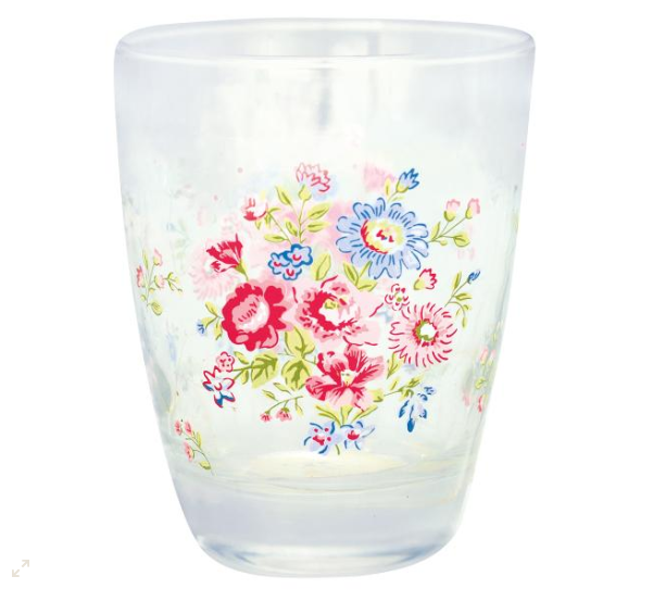 Greengate Glass Water Ailis White 30cl