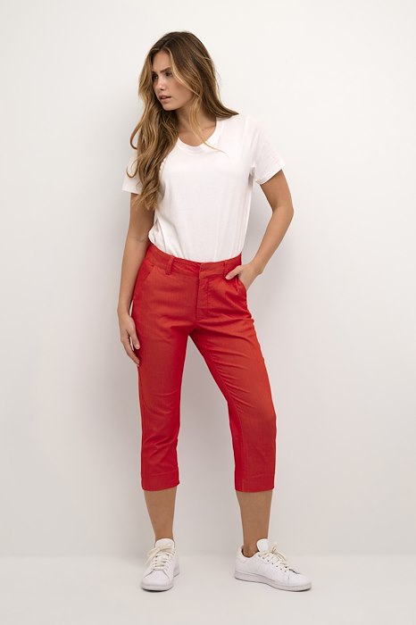 Kaffe Clothing KAlea Capri Pants Fiery Red