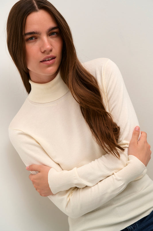 Kaffe Clothing Astrid Roll Neck Antique White