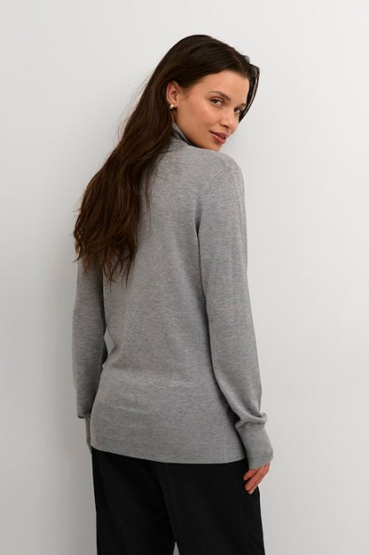 Kaffe Clothing Astrid Roll Neck Grey Melange