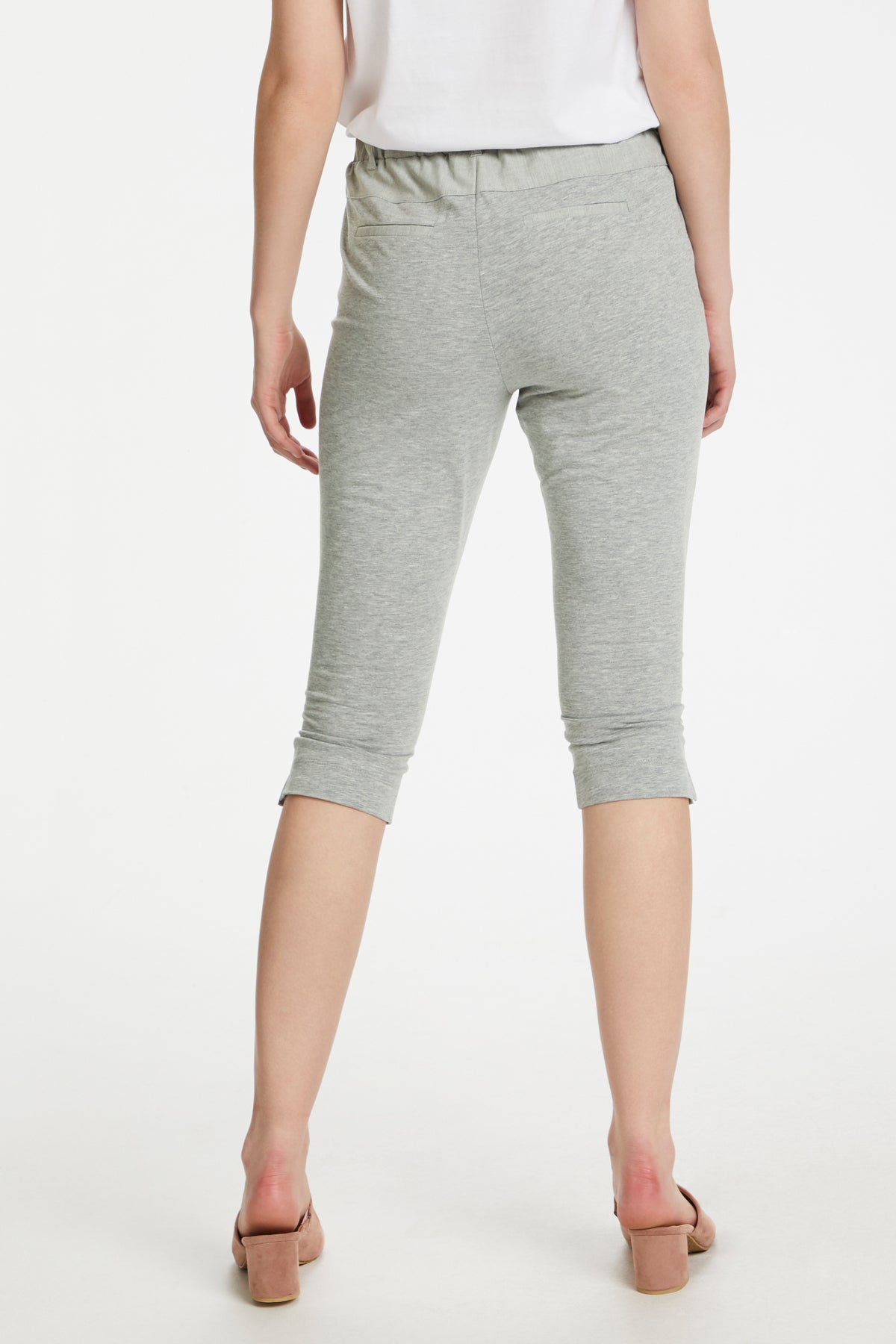 Kaffe Clothing Jillian Capri Pants Light Grey Melange